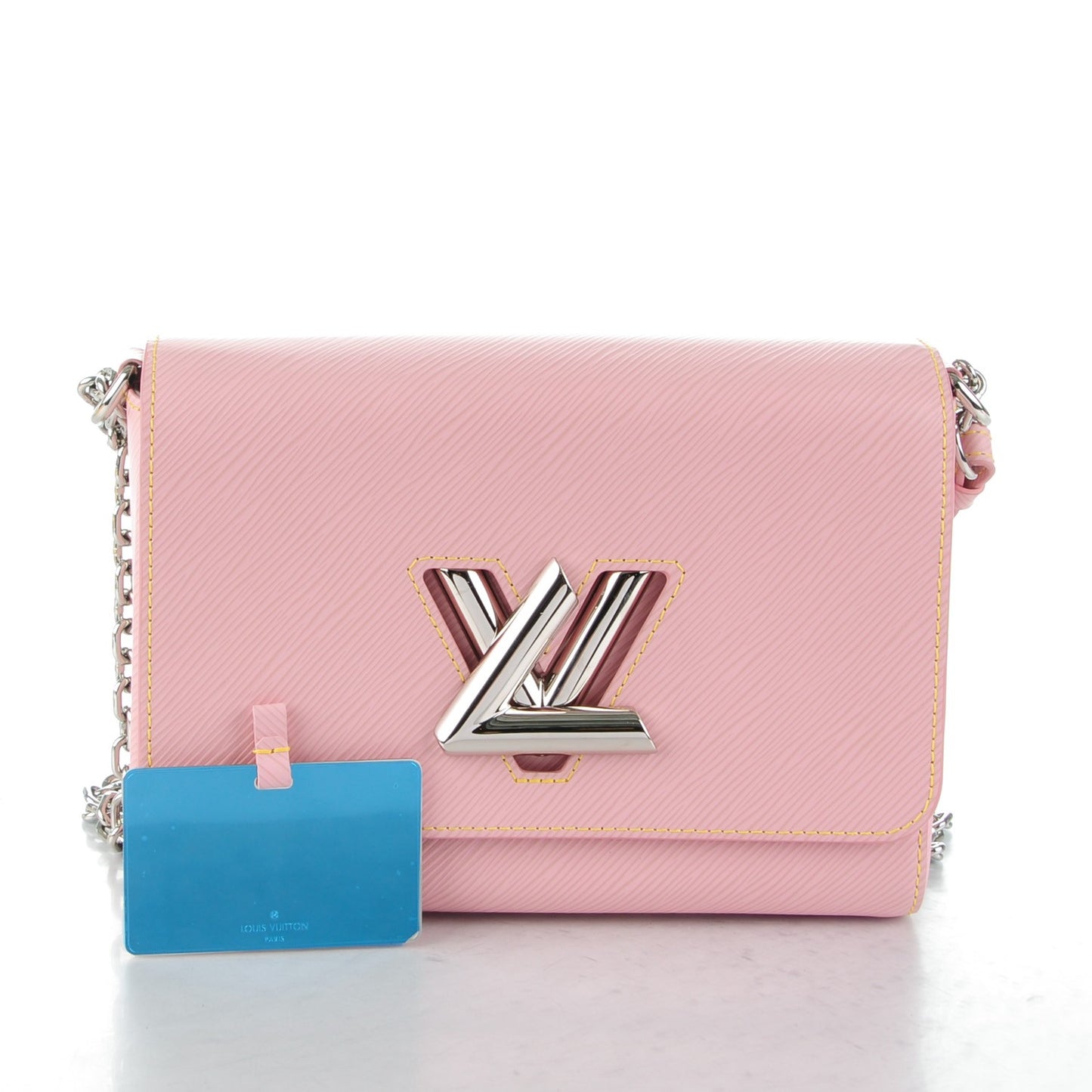 Epi Twist Shoulder Bag MM Rose Ballerine