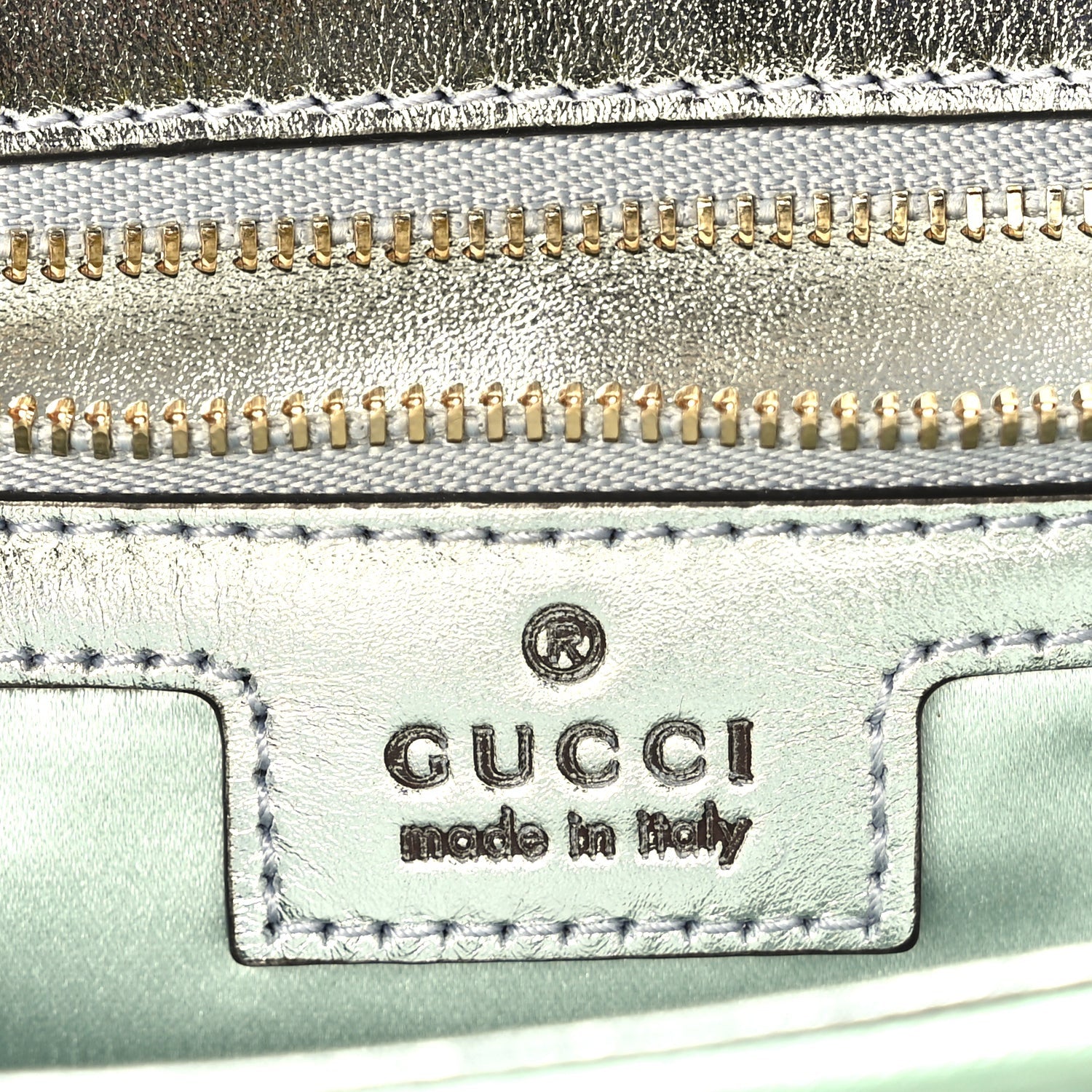 Gucci Iridescent Nappa Chevron Matelasse Small GG Marmont Shoulder Bag Iridescent Salvy Green 6 of 9