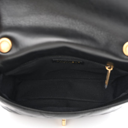 Chanel Lambskin Quilted Small Lacquered Chain Flap Black 5 of 10