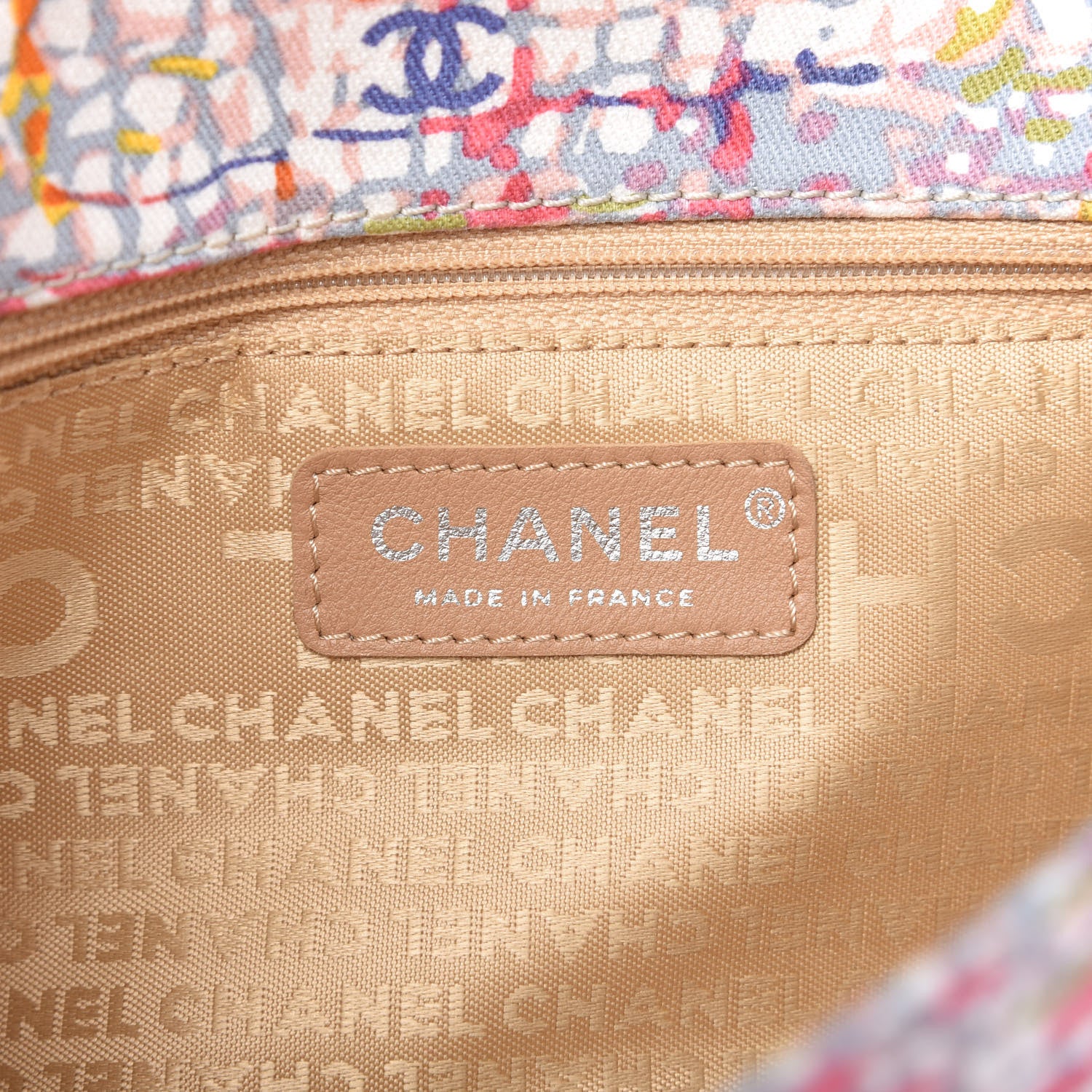 Chanel Canvas Watercolor Tweed Print Clover Small Flap Multicolor 8 of 11