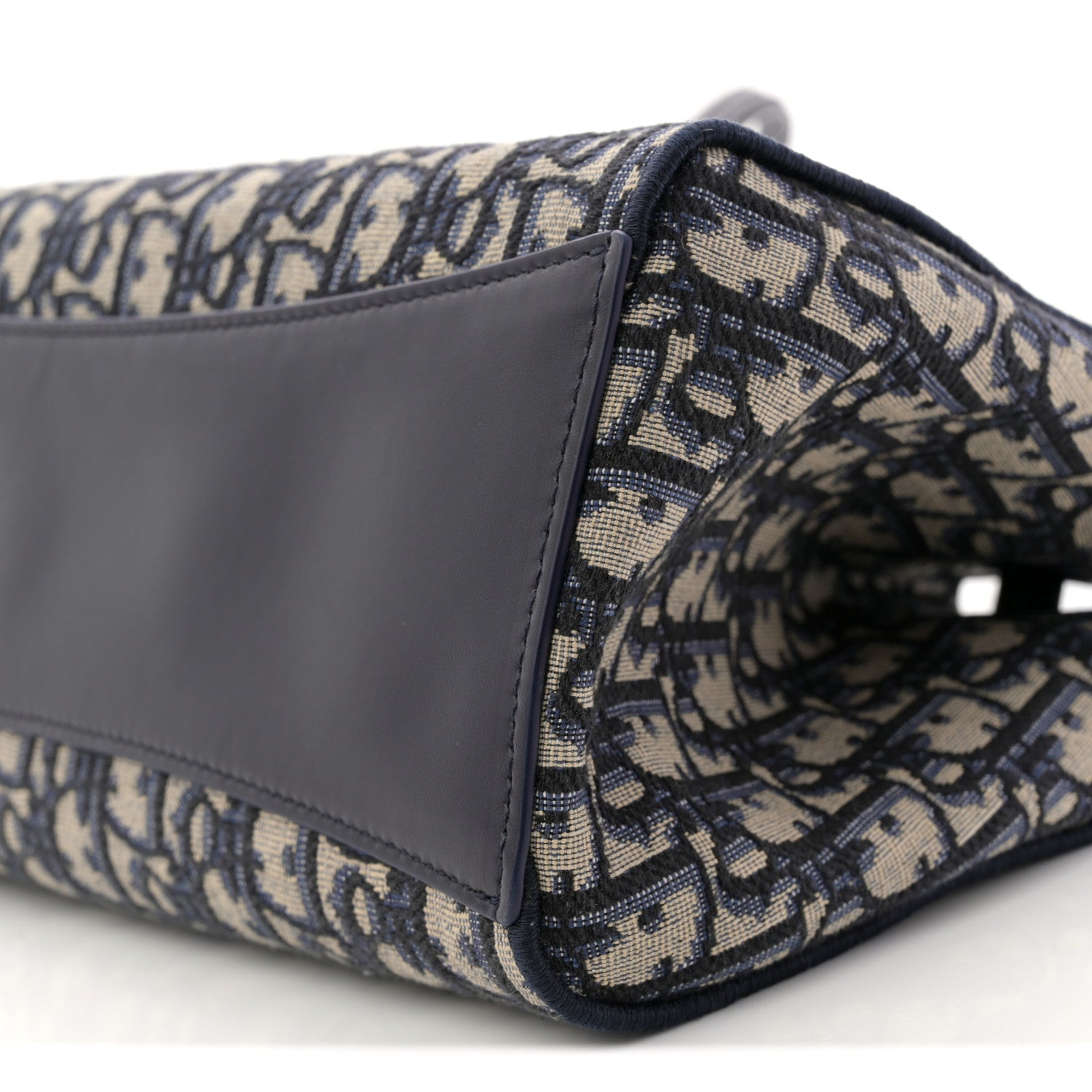 Christian Dior Oblique Small Bow Shopping Tote Blue Multicolor 10 of 13