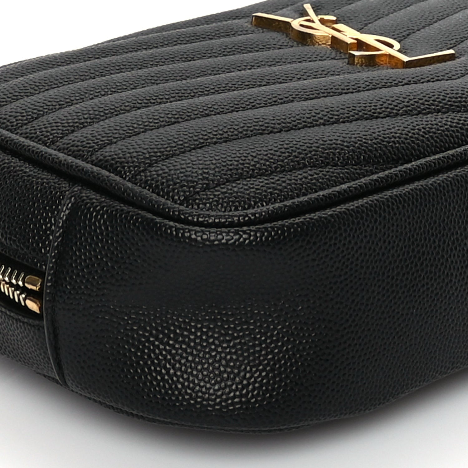 Saint Laurent Grain De Poudre Matelasse Monogram Mini Lou Camera Bag Black 7 of 9