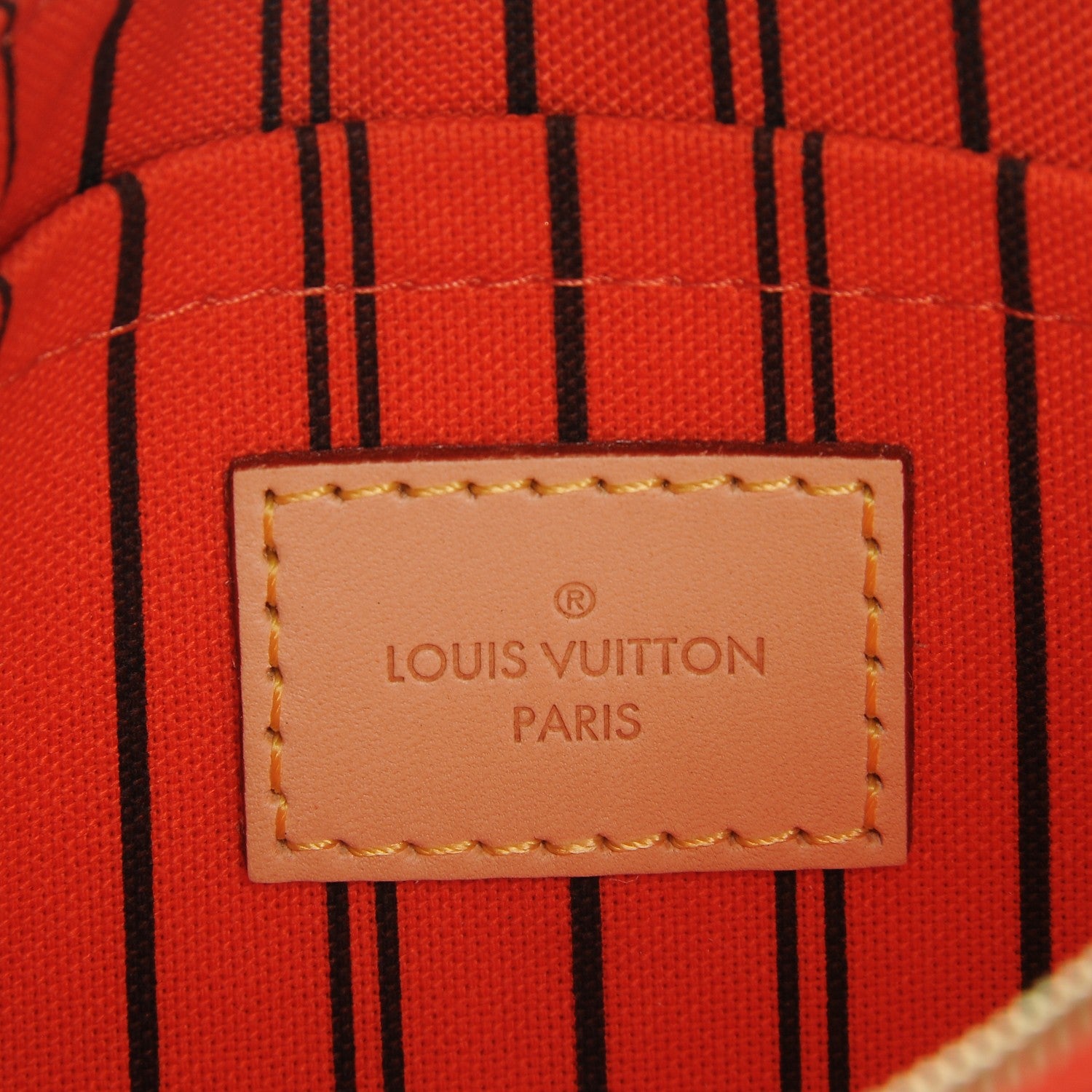 Louis Vuitton Monogram Neverfull MM GM Pochette Abricot 6 of 7