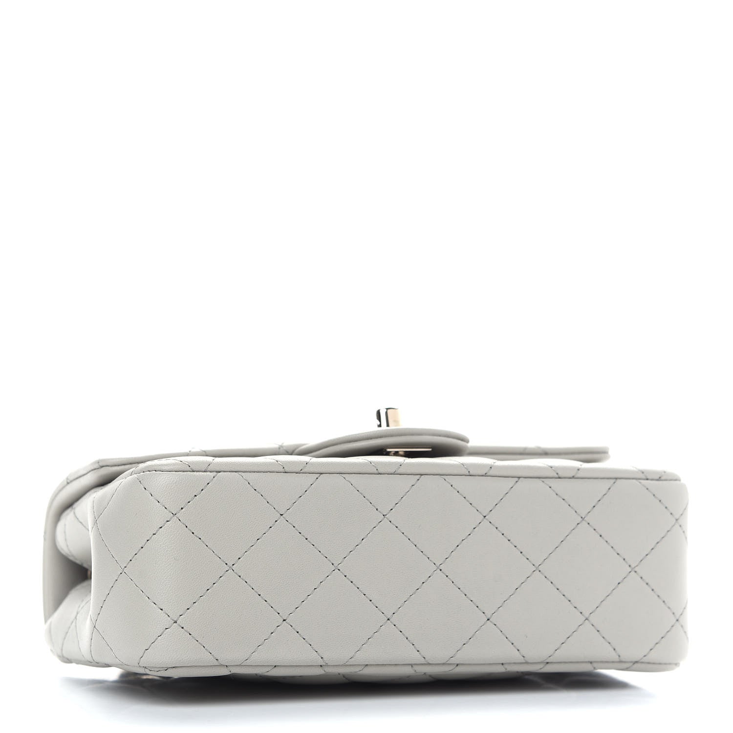 Chanel Lambskin Quilted Mini Rectangular Flap Grey 4 of 9