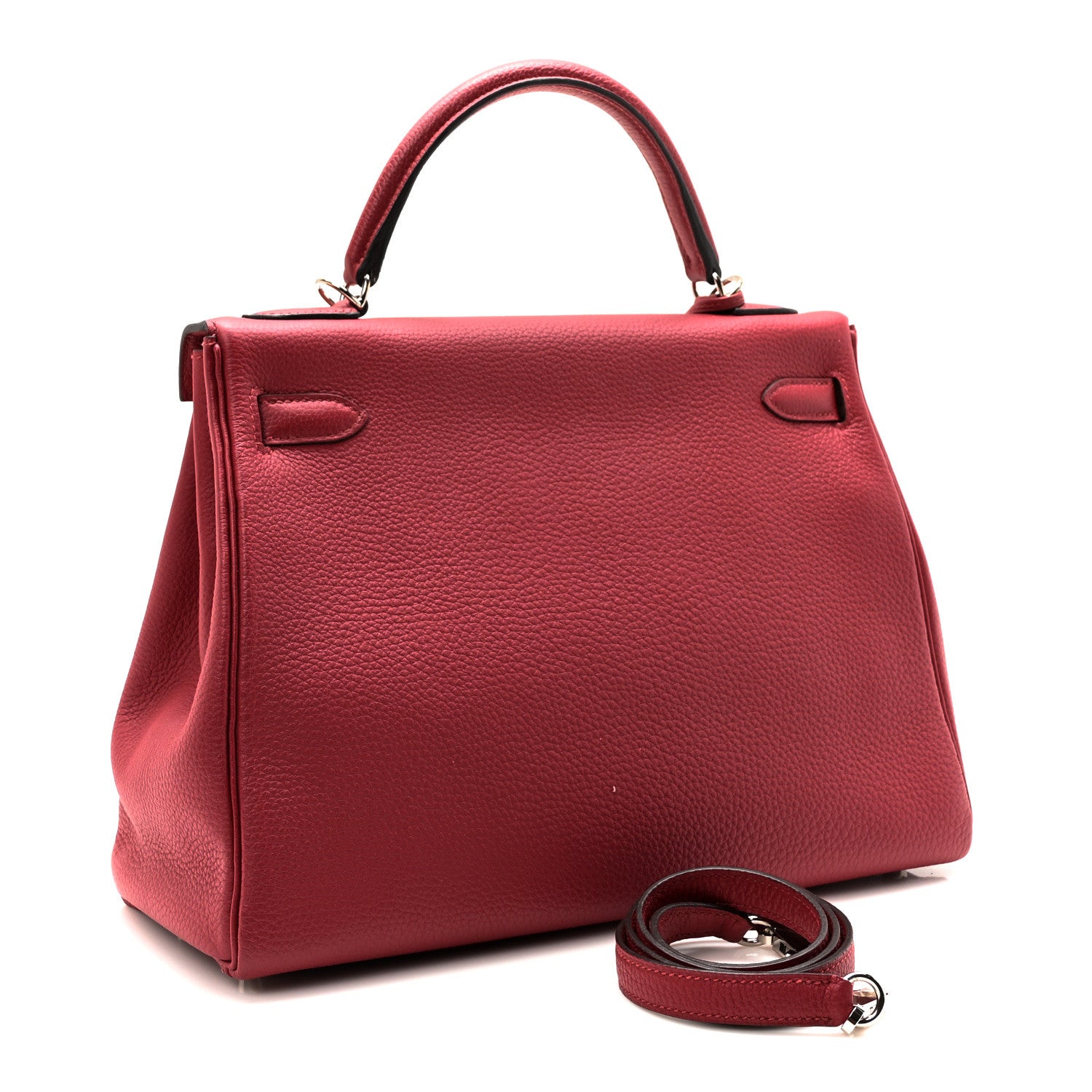 Hermes Togo Kelly Retourne 28 Rouge Grenat 3 of 10