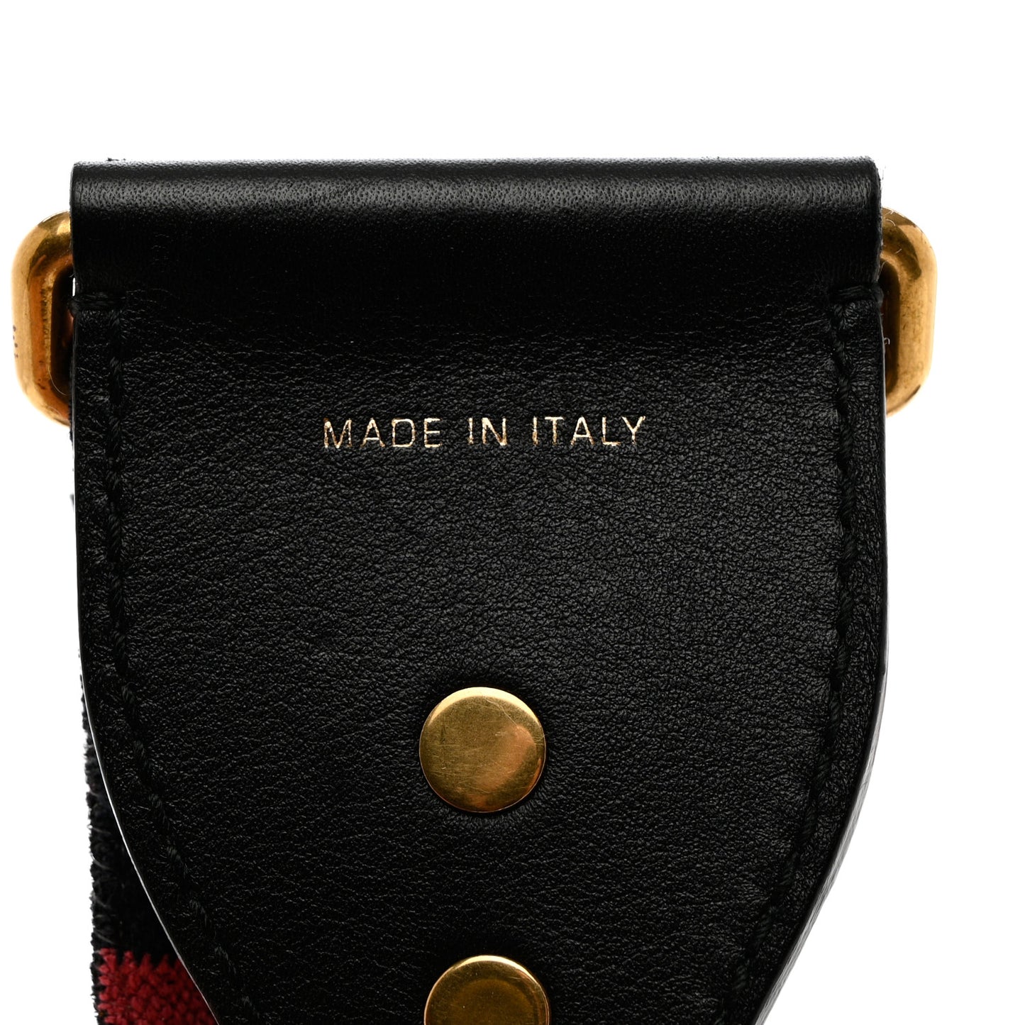 Canvas Embroidered Studded Rainbow J’Adior Shoulder Strap