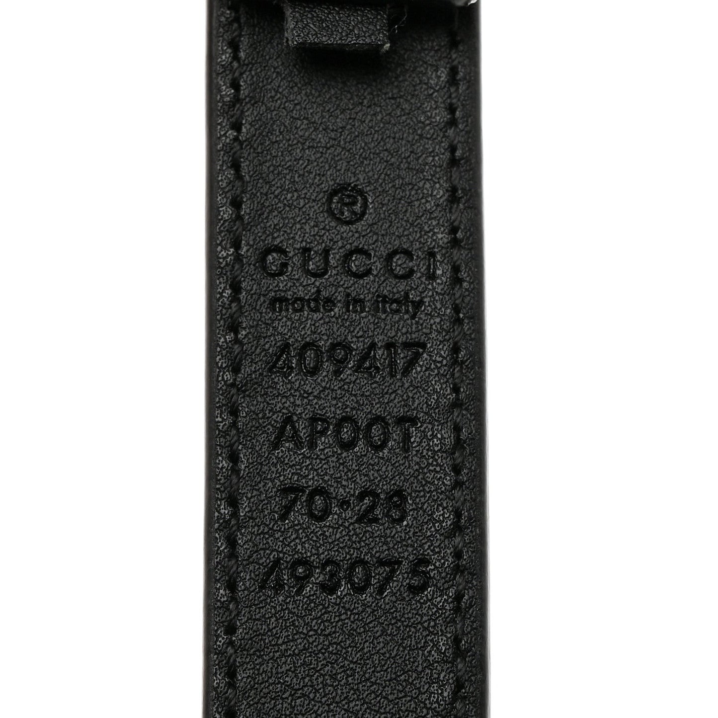 Calfskin Double G 20mm Belt 70 28 Black