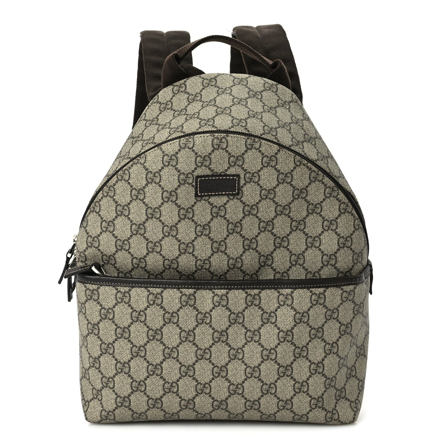 GG Supreme Monogram Margaux Calfskin Childrens Day Backpack Beige Ebony Cocoa Dark Chocolate