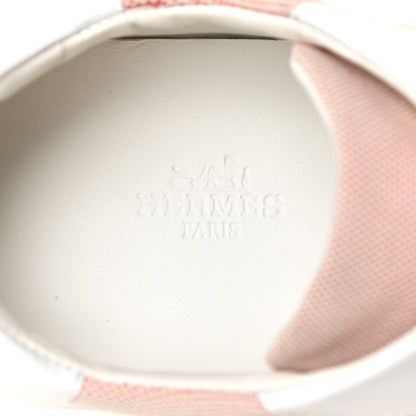 Hermes Calfskin Canvas Day Sneakers 37 Framboise White 12 of 13