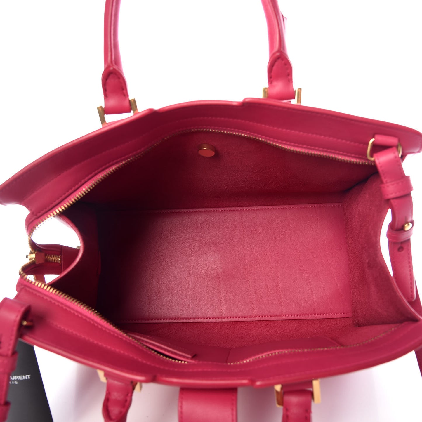 Calfskin Small Classic Y Cabas Fuchsia