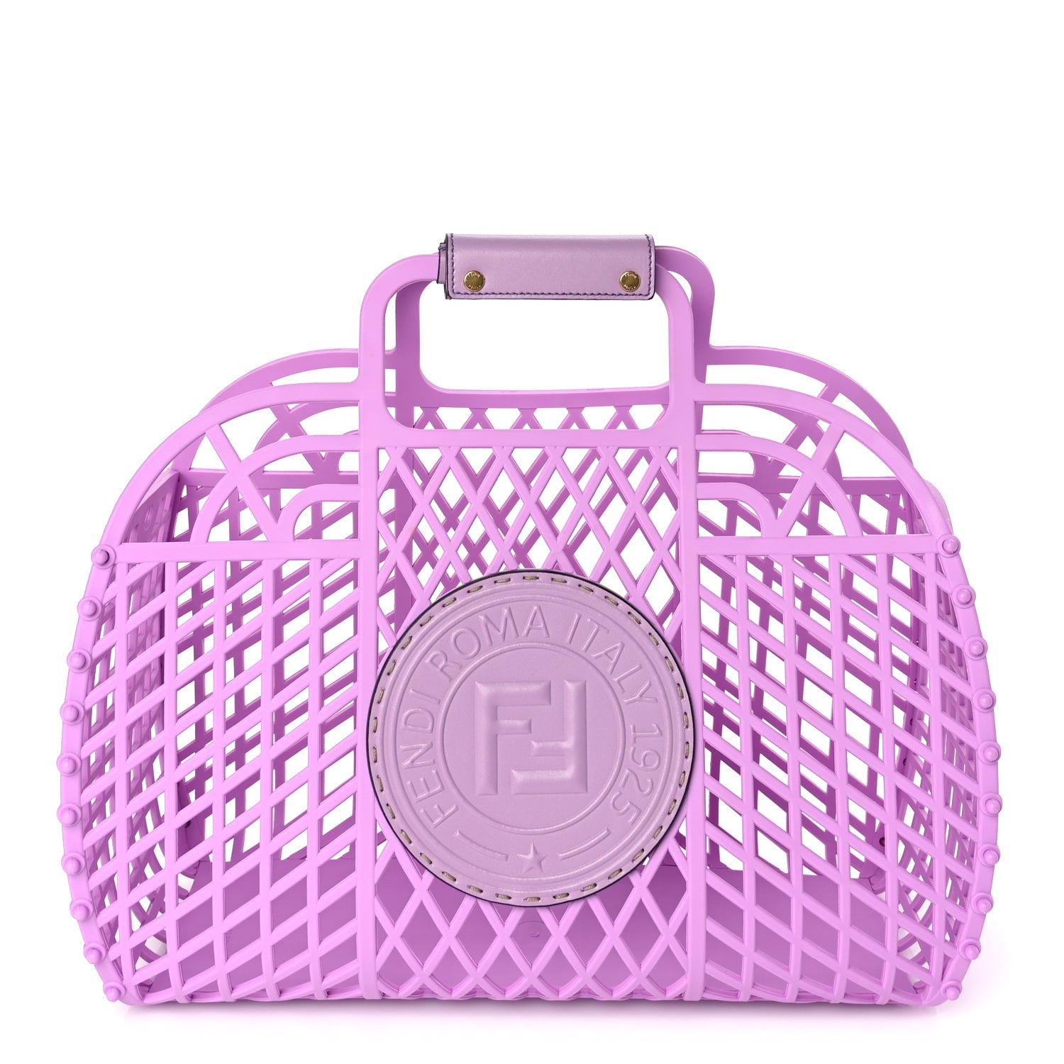 Fendi Recycled Plastic Vitello Liberty Matte Medium  Basket Violetta 1 of 8