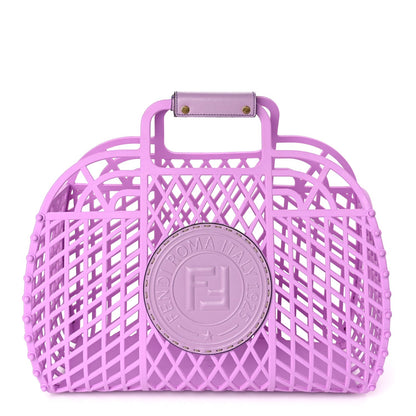 Fendi Recycled Plastic Vitello Liberty Matte Medium  Basket Violetta 1 of 8