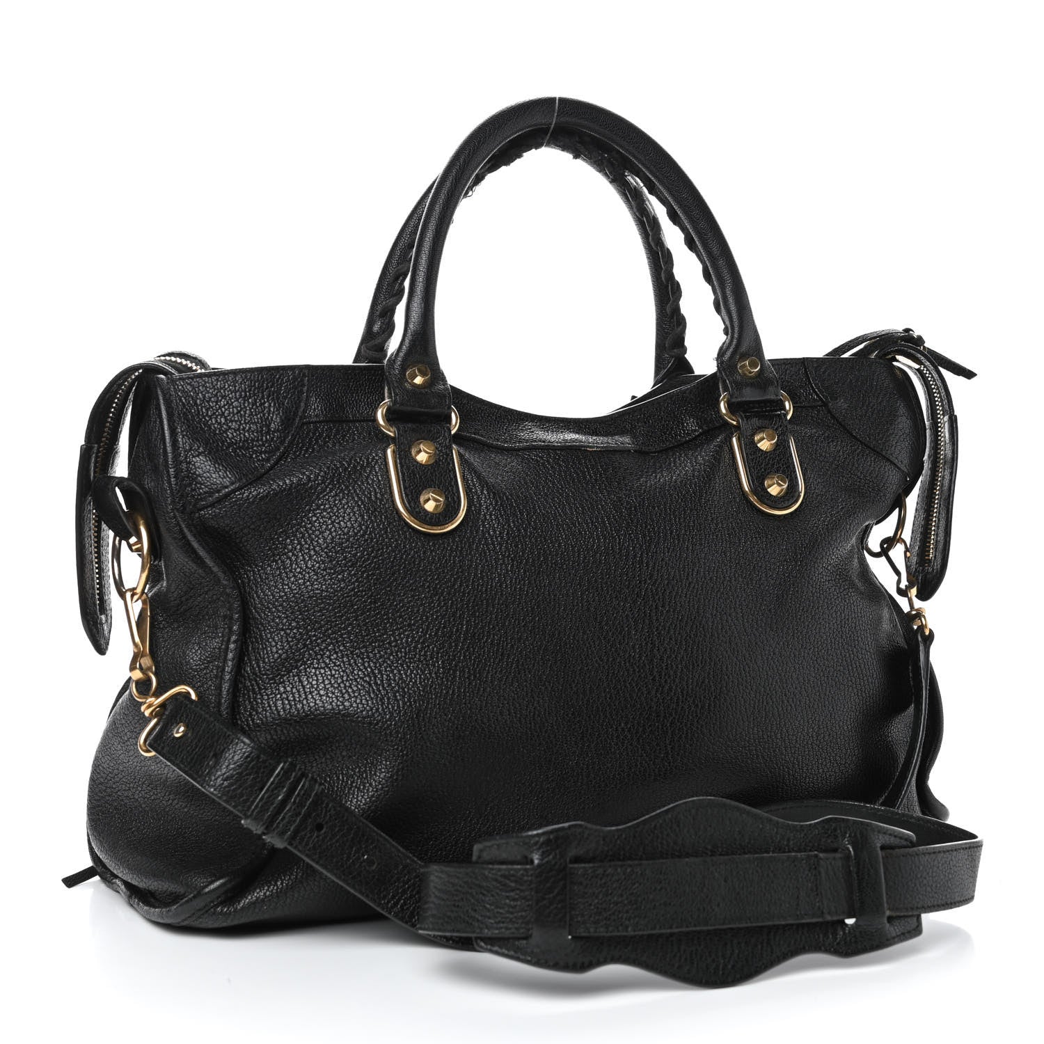 Balenciaga Chevre Gold Metallic Edge Hardware City Black 2 of 8