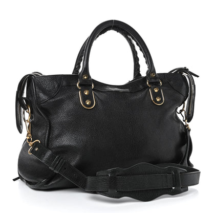 Balenciaga Chevre Gold Metallic Edge Hardware City Black 2 of 8