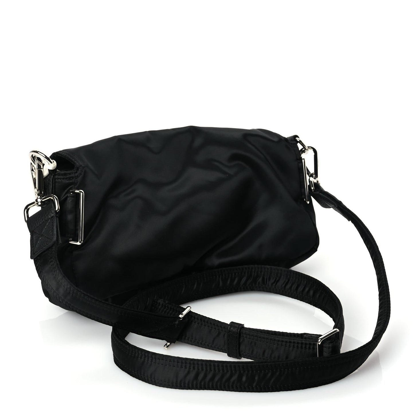Econyl Cuoio Romano Multipocket Baguette Black