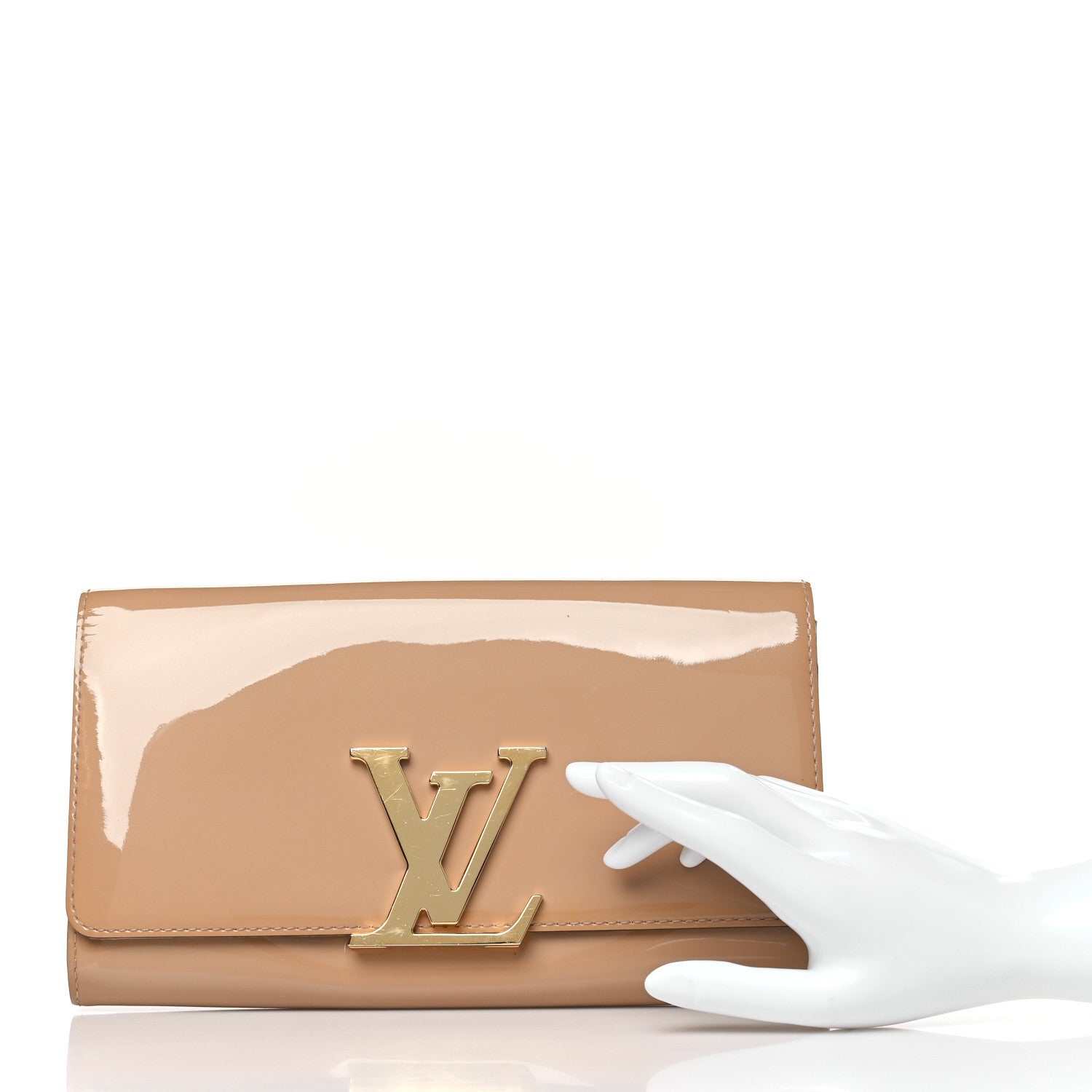 Louis Vuitton Patent Louise Clutch Nude 2 of 10