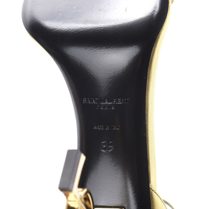 Saint Laurent Calfskin Opyum Sandals 39 Oro 5 of 12