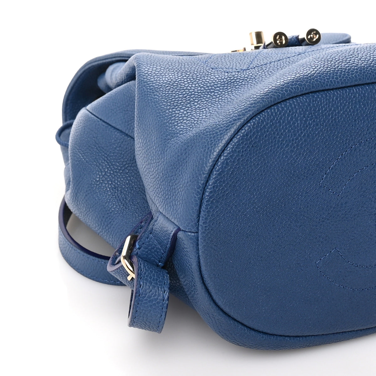 Caviar Quilted Backpack Blue