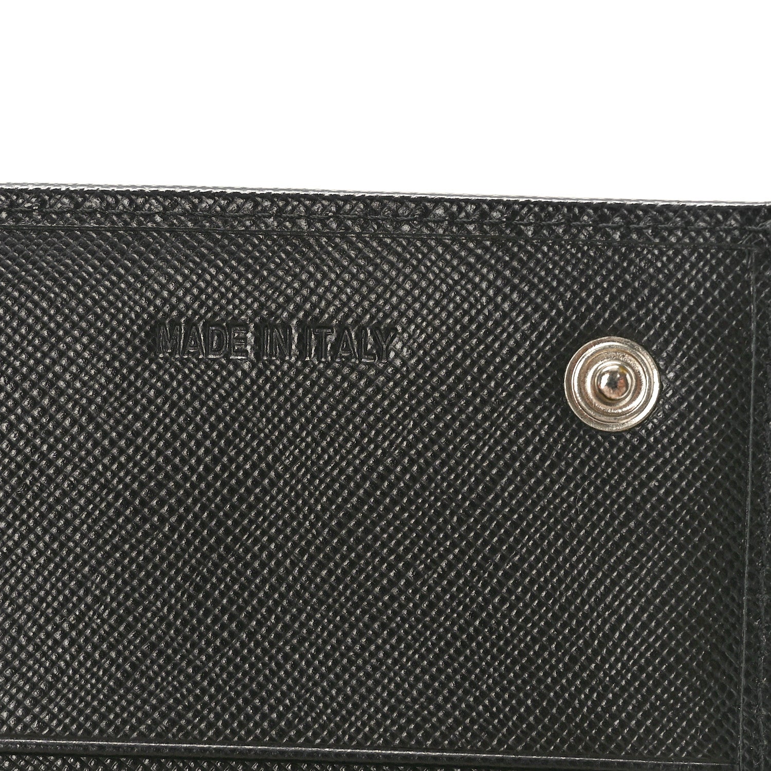 Prada Saffiano Triangle Continental Flap Wallet Black 6 of 8
