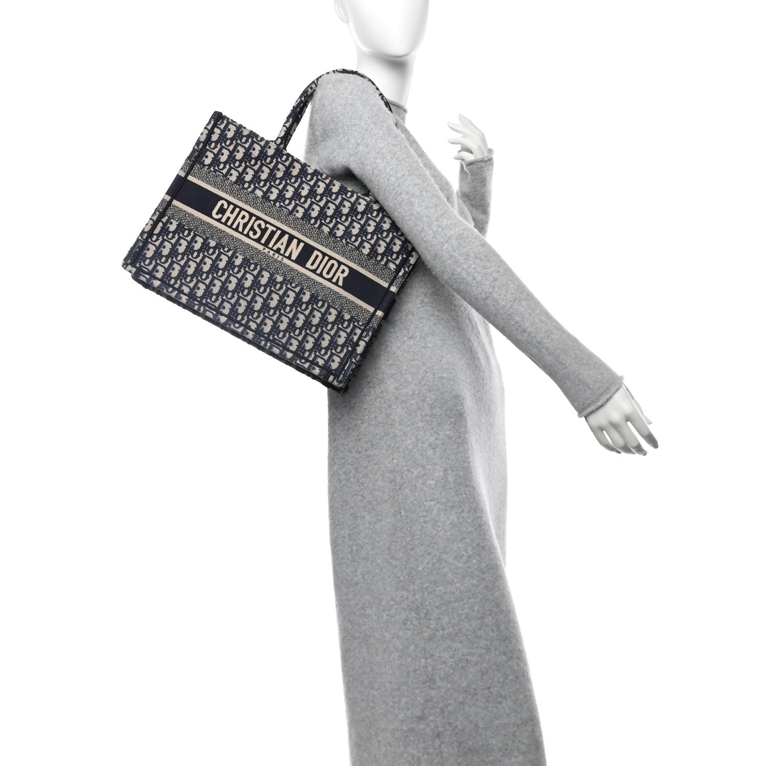 Christian Dior Oblique Medium Book Tote Blue Multicolor 2 of 7