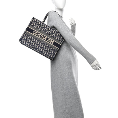 Christian Dior Oblique Medium Book Tote Blue Multicolor 2 of 7