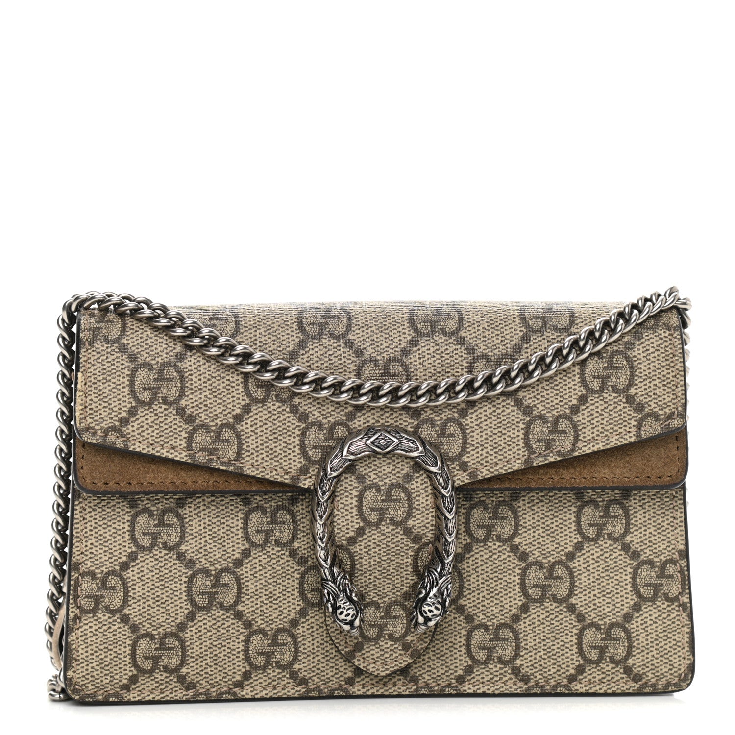 Gucci GG Supreme Monogram Super Mini Dionysus Shoulder Bag Taupe 1 of 10