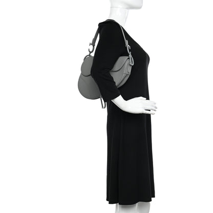 Christian Dior Ultra Matte Calfskin Saddle Bag Grey 2 of 12