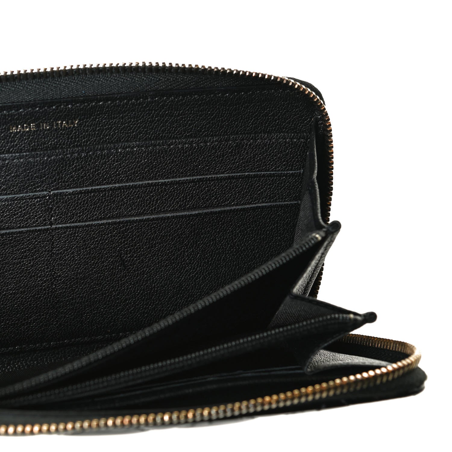 Chanel Patent Quilted Large Gusset Zip Around Wallet Black 10 of 11