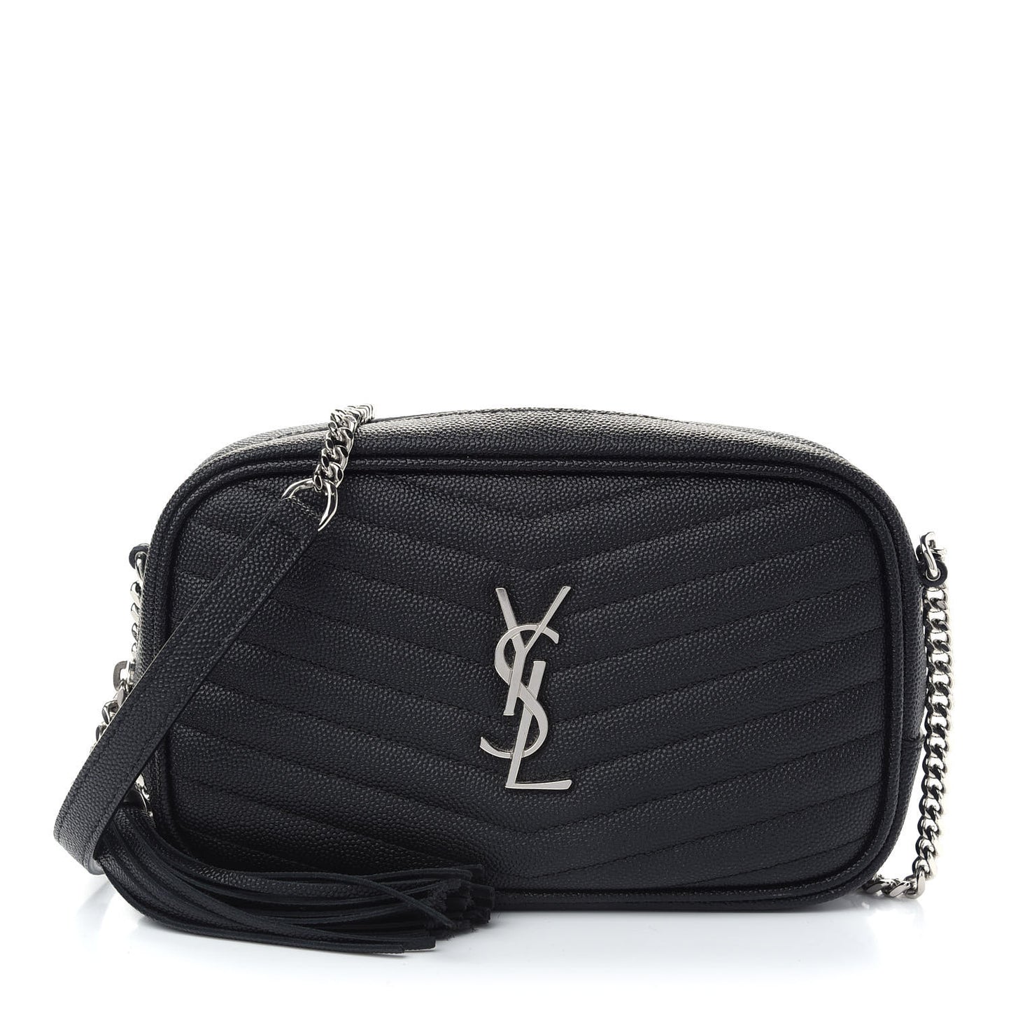 Grain De Poudre Matelasse Monogram Mini Lou Camera Bag Black