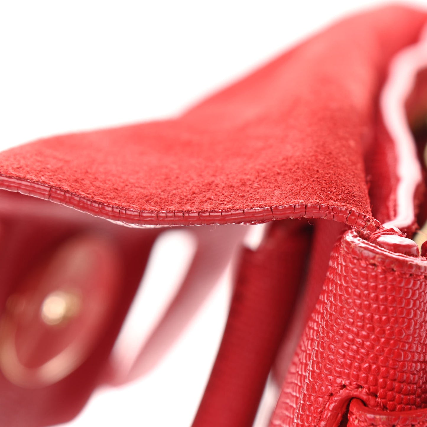 Lizard Embossed Calfskin Bayswater Red