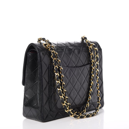 Chanel Lambskin Quilted Medium Double Flap Black 4 of 16