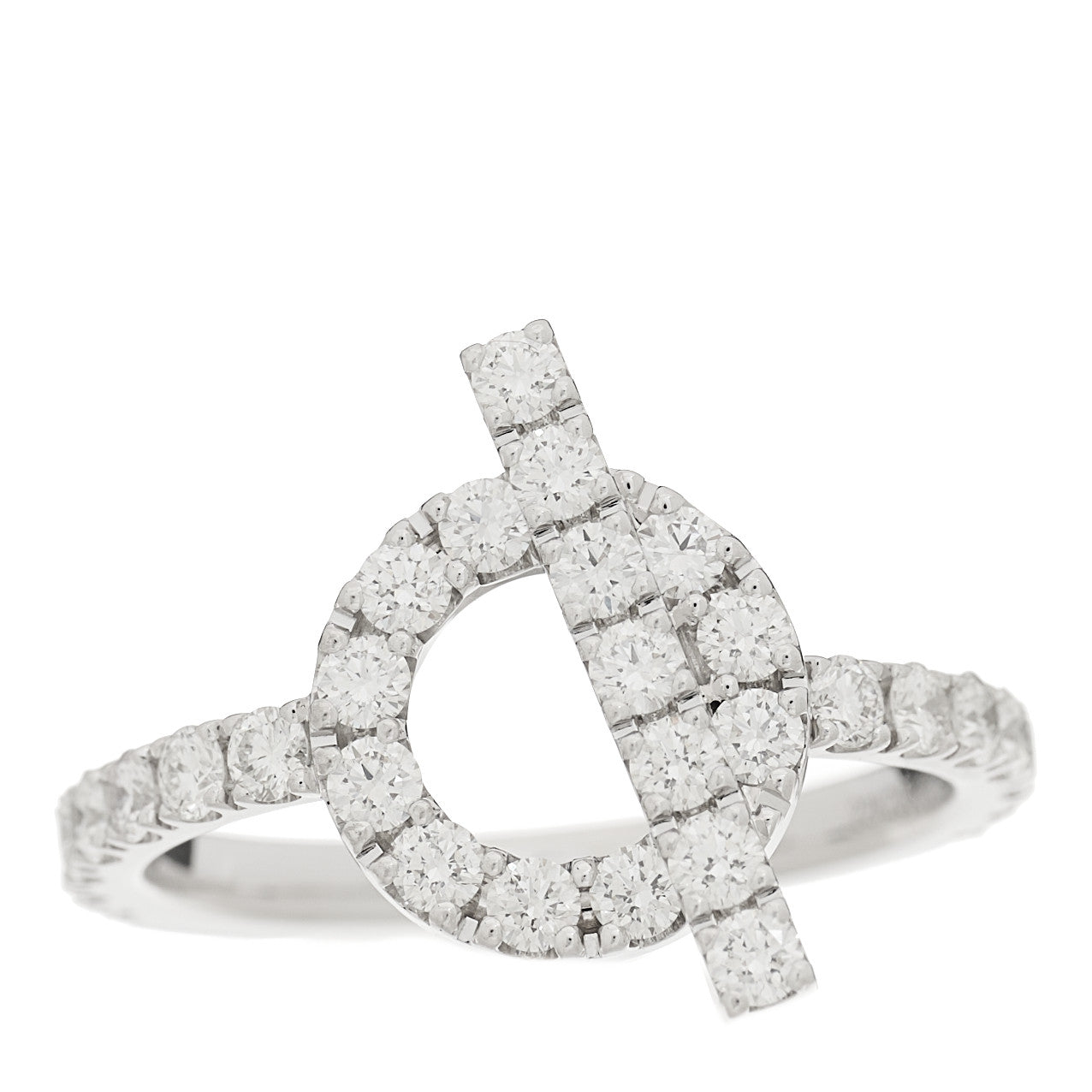 18K White Gold Diamond Finesse Ring 52 6