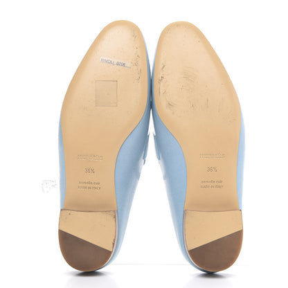 Hermes Goatskin Rivoli Mules 36.5 Bleu Ciel 5 of 9