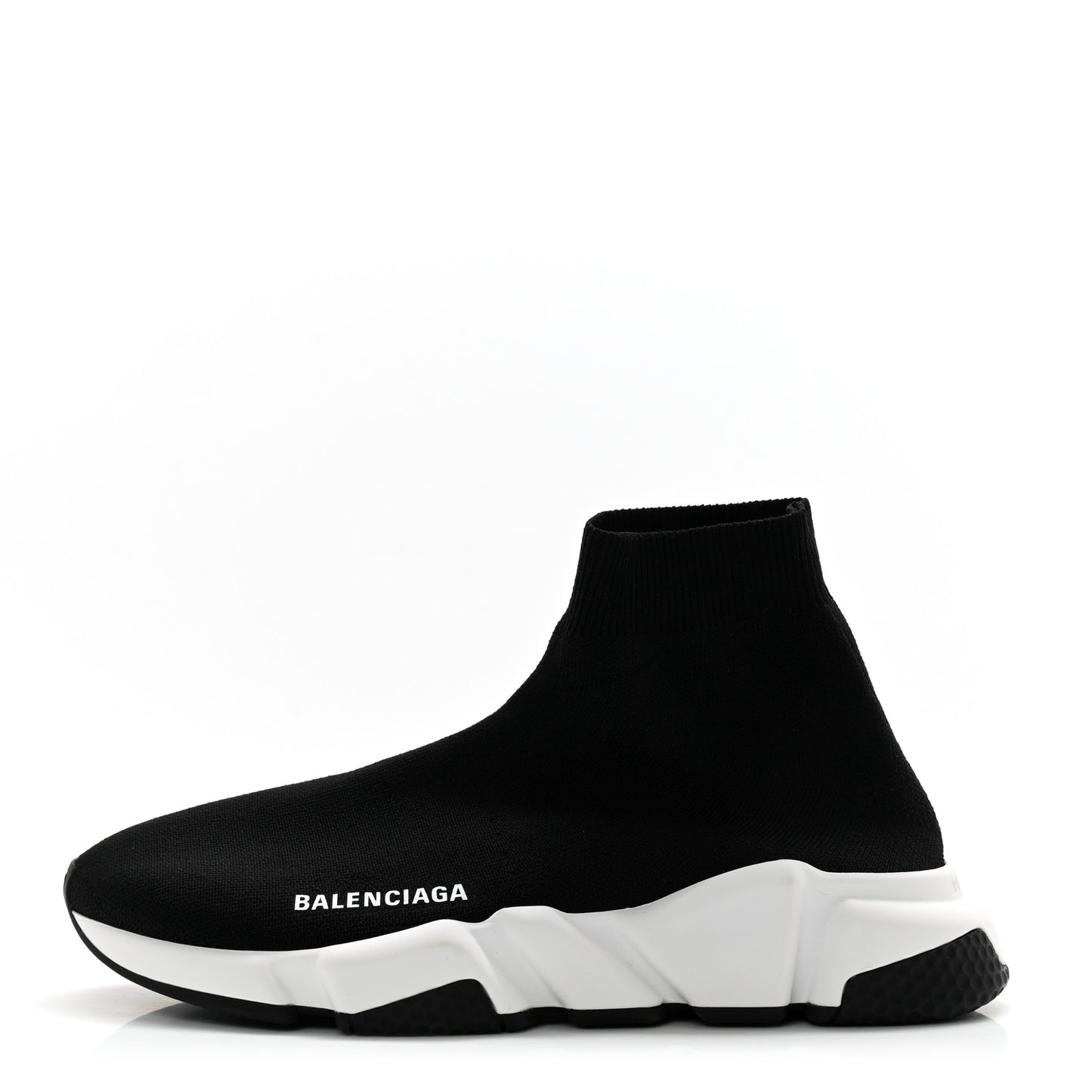 Neoprene Knit Womens Speed Sneakers 38 Black White