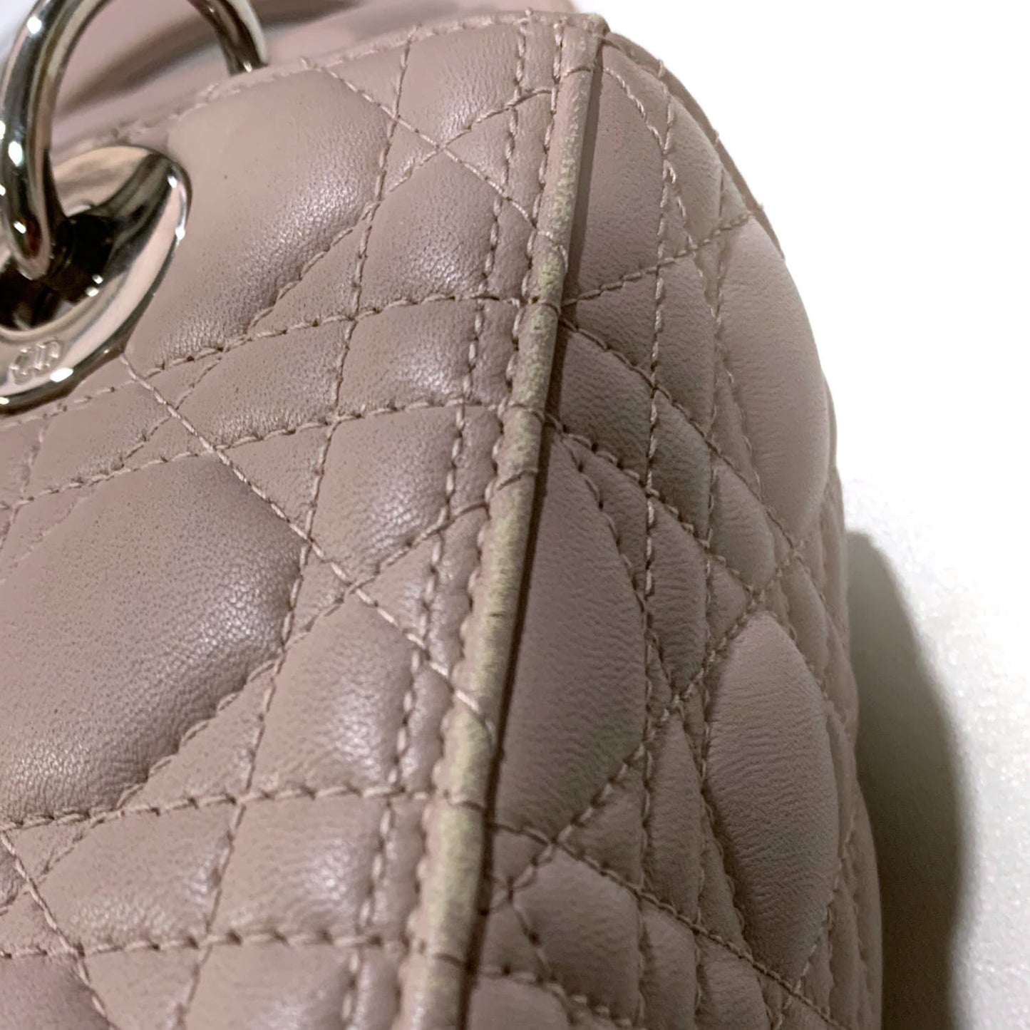 Lambskin Cannage Medium Lady Dior Light Pink