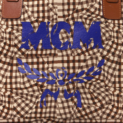 MCM Visetos Medium Liz Reversible Shopper Tote Cognac 14 of 20