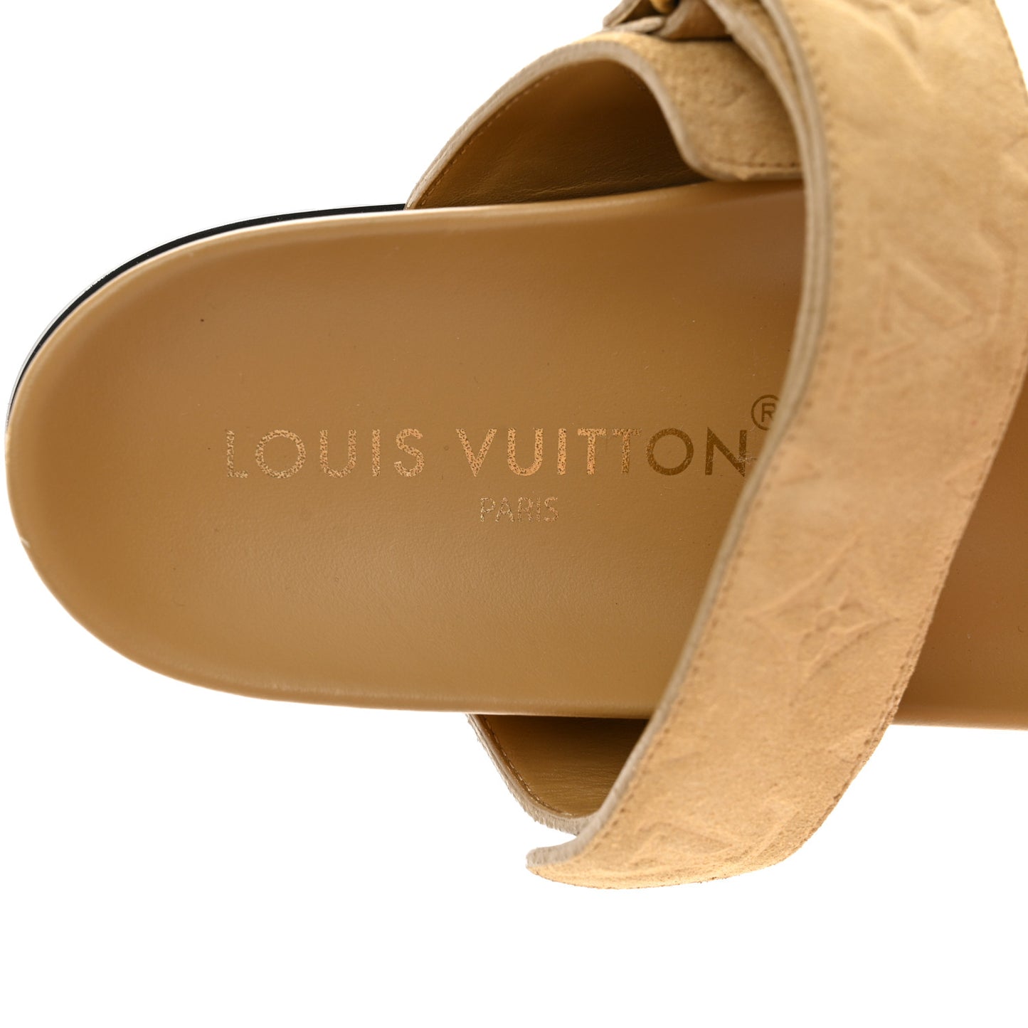 Suede Bom Dia Mule Sandals 36.5 Beige