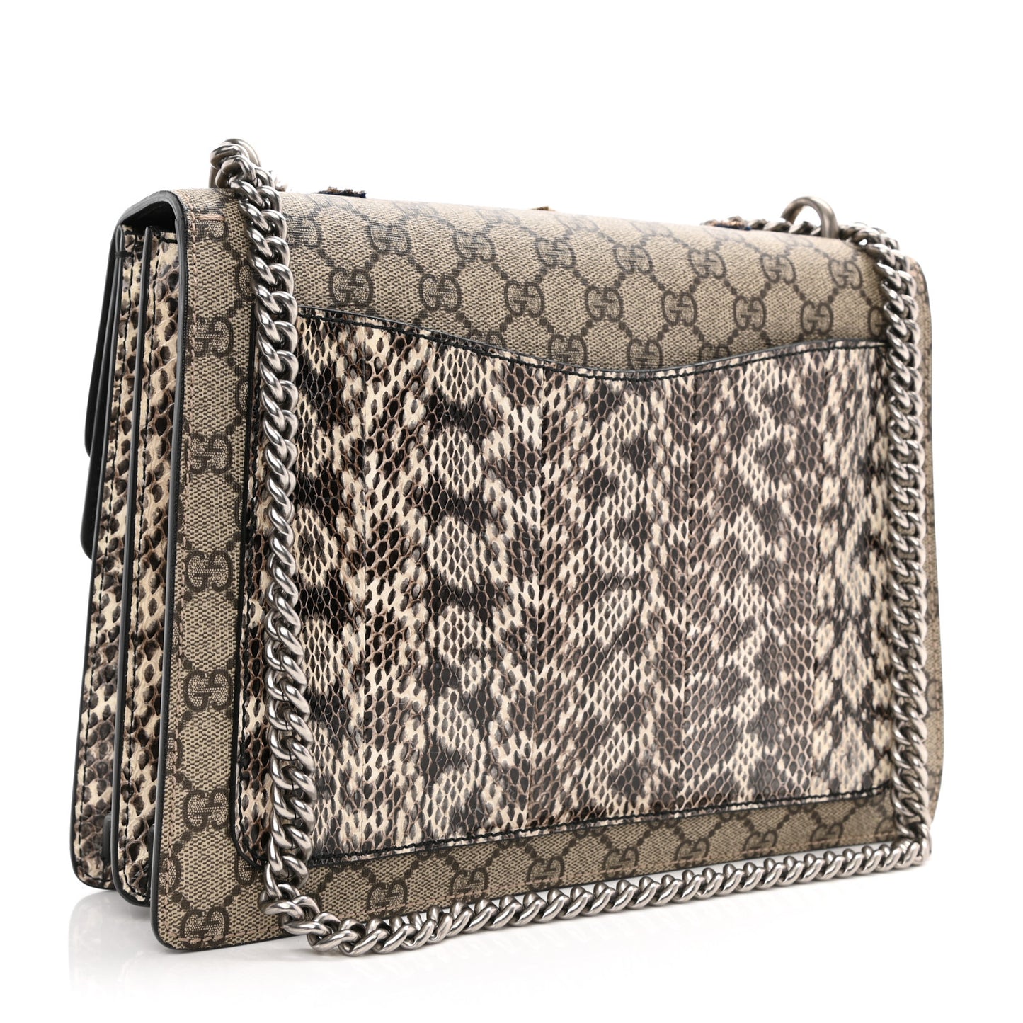 GG Supreme Monogram Embroidered Medium Dionysus Shoulder Bag Beige