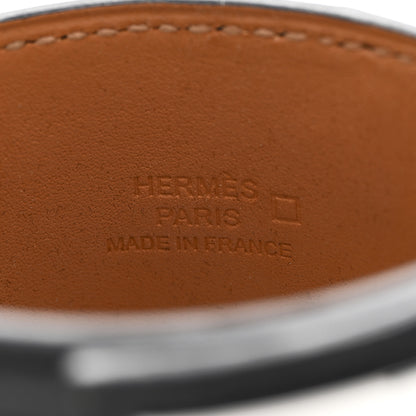 Hermes Shiny Alligator Collier de Chien CDC Bracelet T2 Black 3 of 4