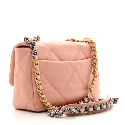 Chanel Goatskin Quilted Medium Chanel 19 Flap Light Pink 3 of 10