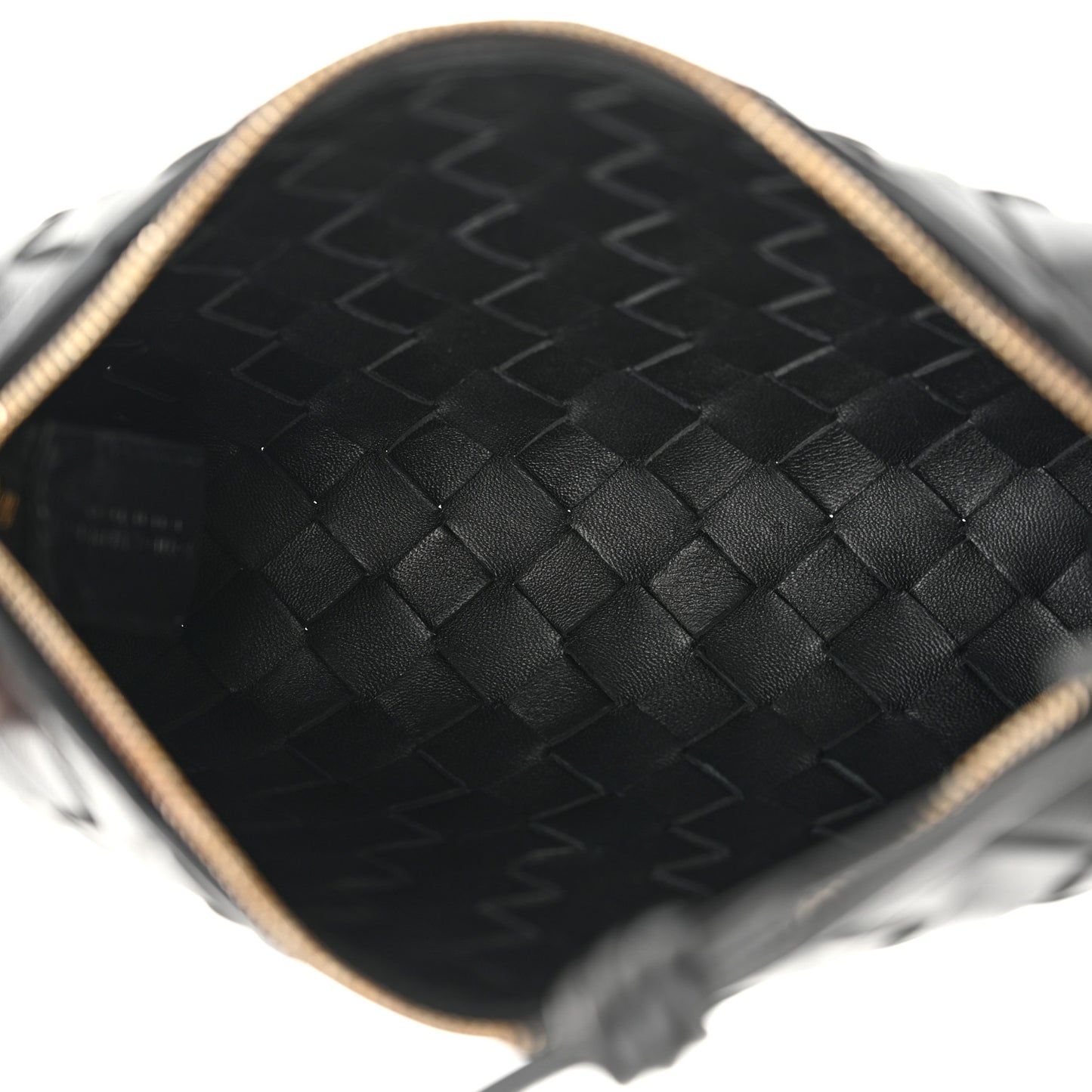 Nappa Intrecciato Loop Baguette Bag Black