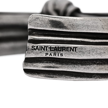 Saint Laurent Brass Knot Cuff L Silver 4 of 6