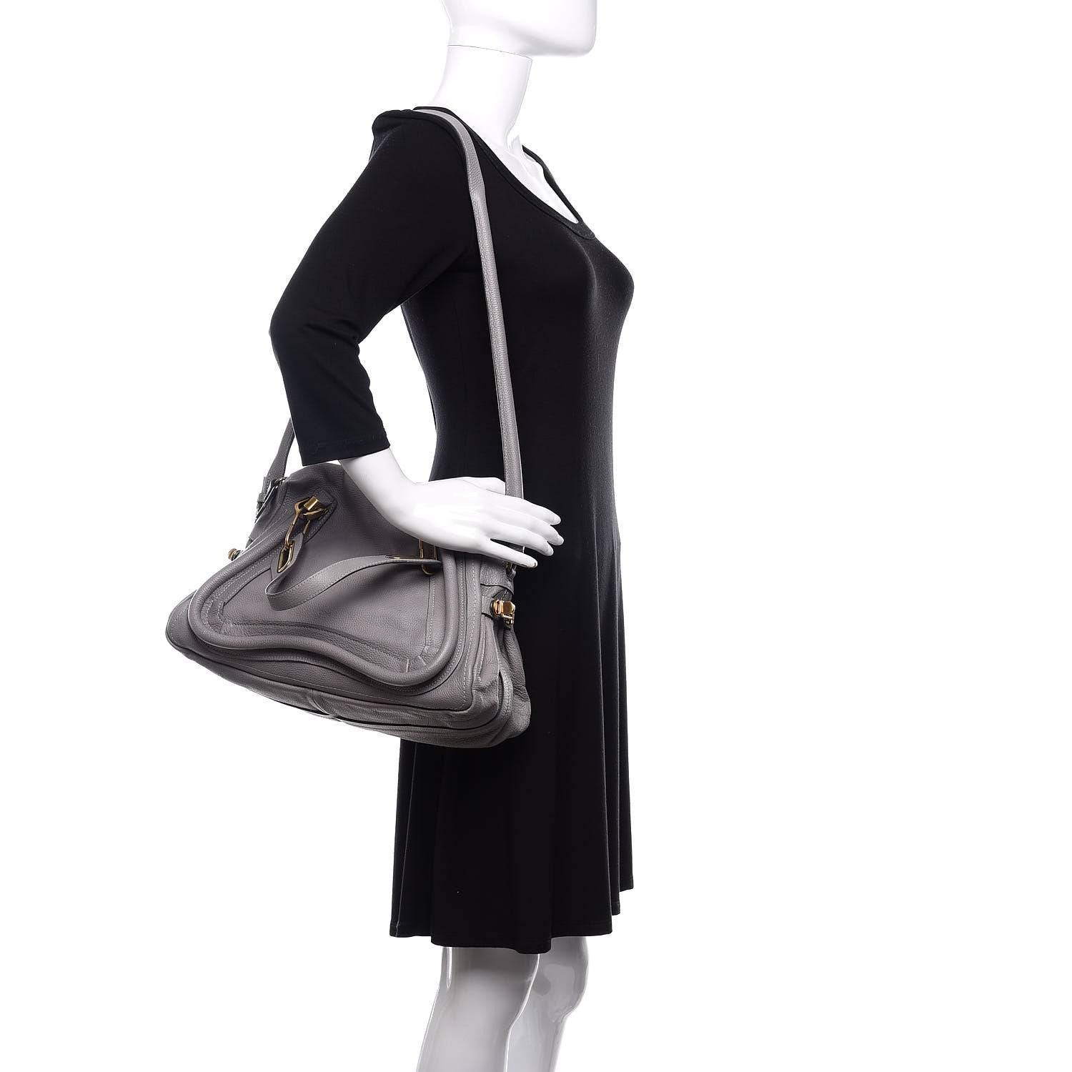 Chloe Calfskin Medium Paraty Cashmere Grey 2 of 16