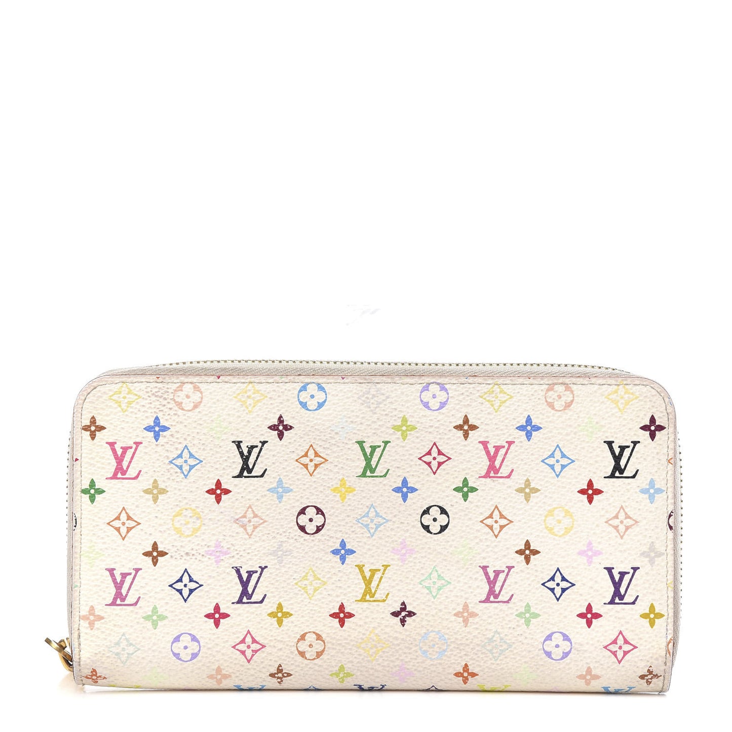 Monogram Multicolor Zippy Wallet White Litchi
