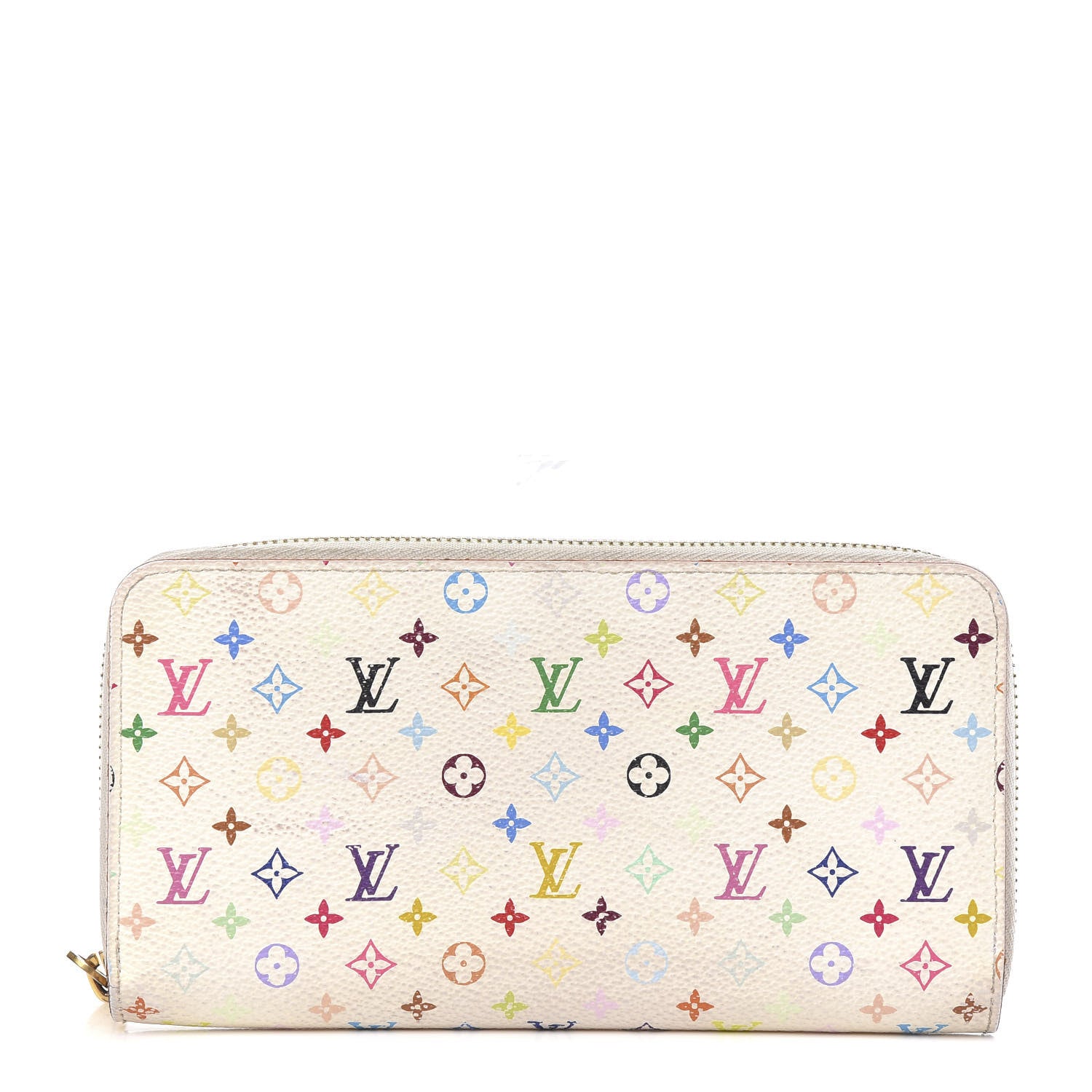 Louis Vuitton Monogram Multicolor Zippy Wallet White Litchi 1 of 8