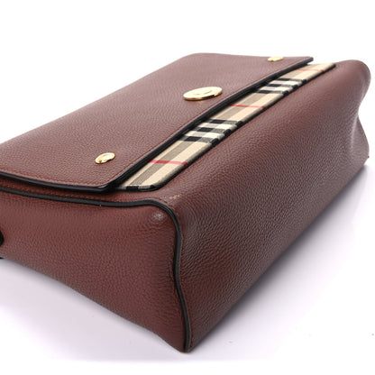 Burberry Calfskin Vintage Check Note Crossbody Bag Tan 8 of 8