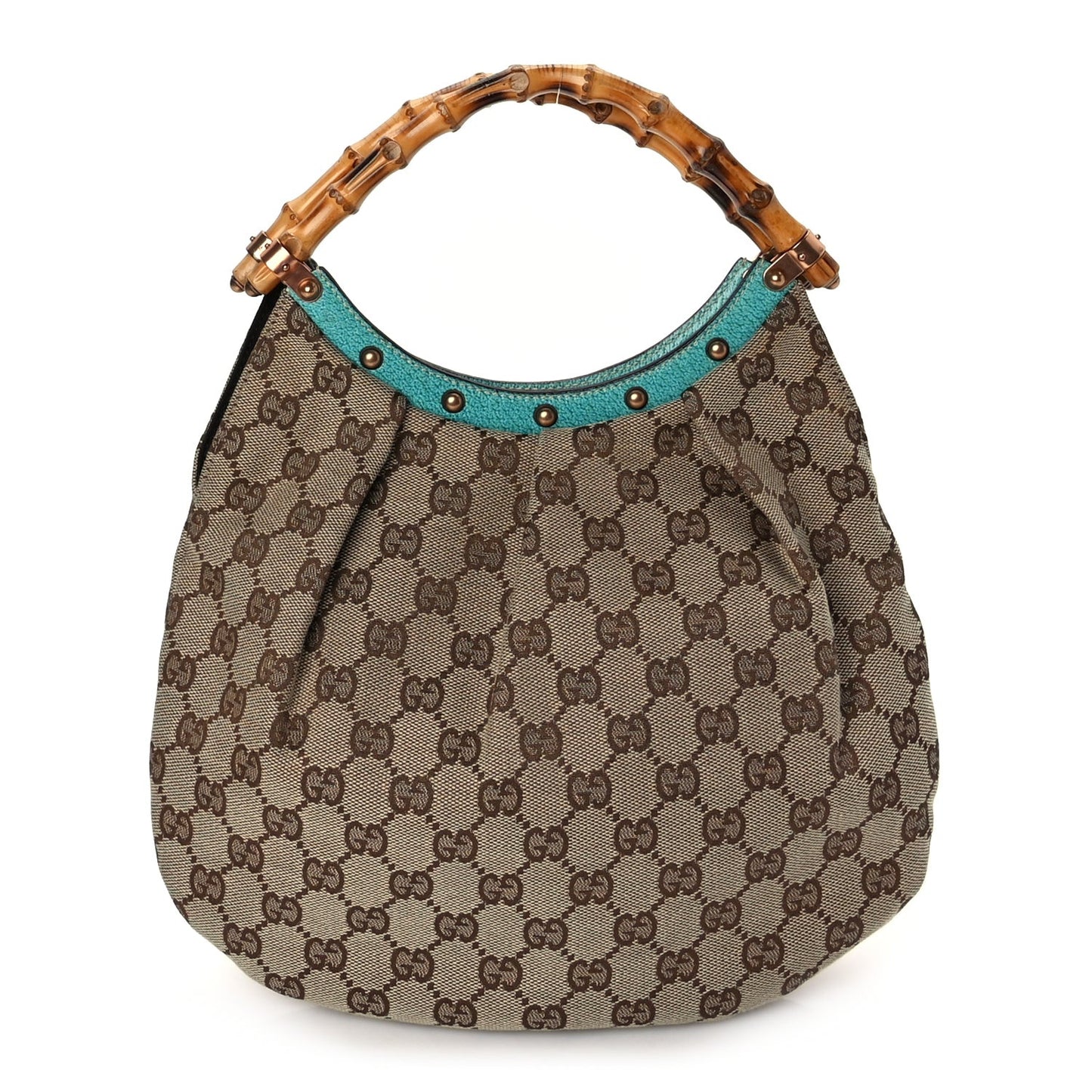 Monogram Small Bamboo Handbag Turquoise