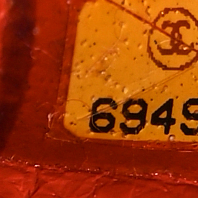 Chanel Suede Square Double Stitch Flap Orange 7 of 12