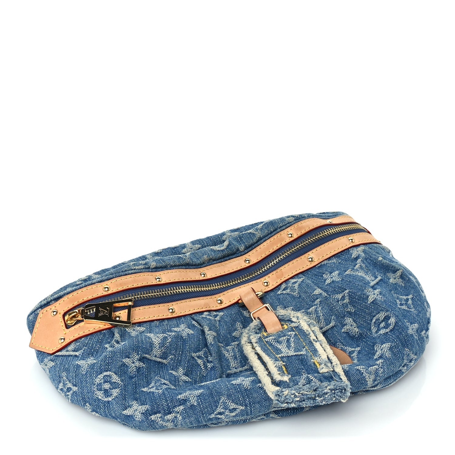 Louis Vuitton Monogram Denim High Rise Bumbag Blue 3 of 8