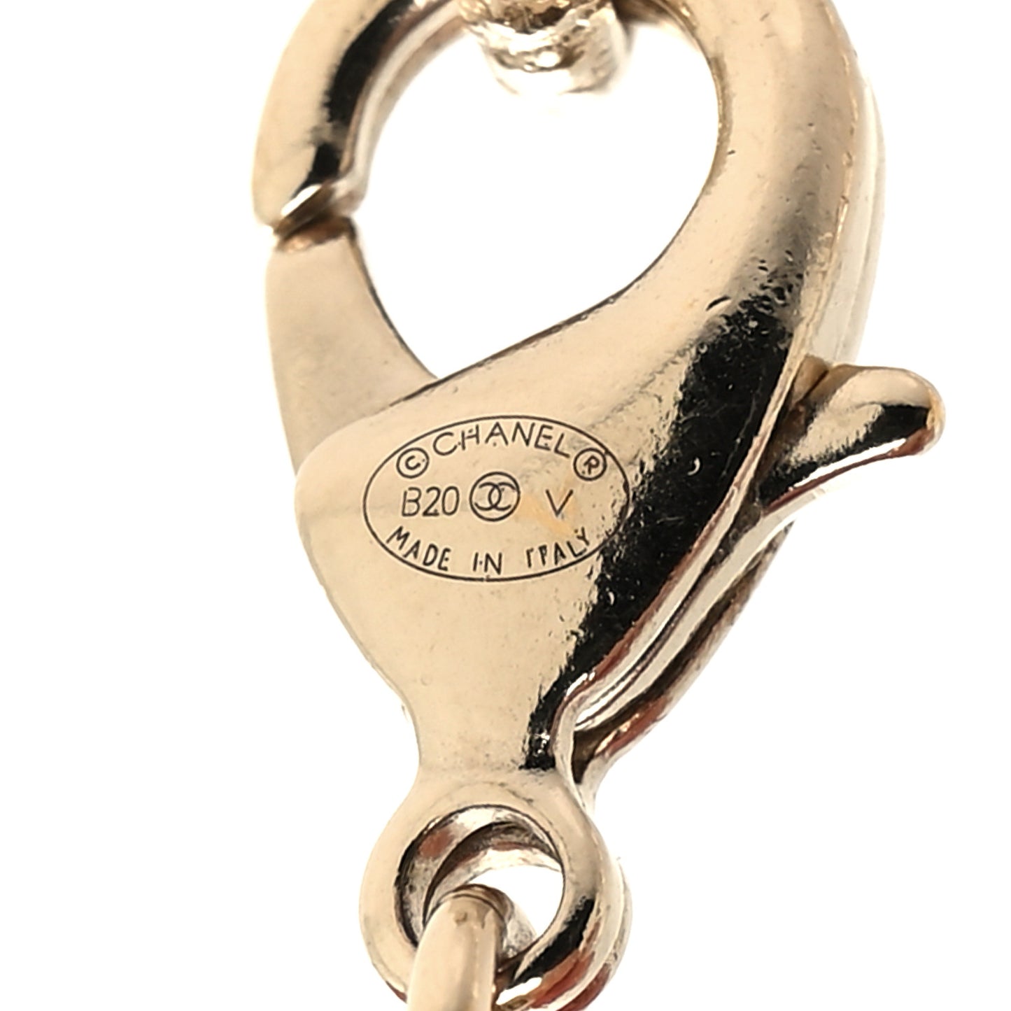 Pearl Crystal CC Bracelet Gold